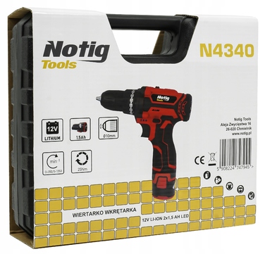 Акумуляторний шурупокрут Notig Tools 12V N4340
