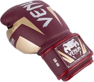 Боксерські рукавички Venum Elite Бордовий/Золотий 14 Oz