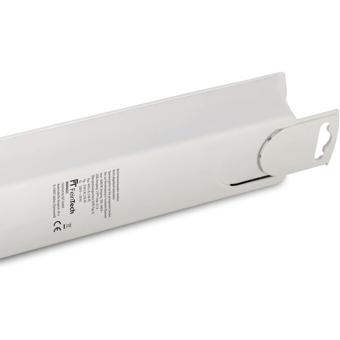 Стрічка розеток FeinTech MD000632 6-fach з USB, захистом від перенапруги, 3680 Вт, біла, 1.5 м