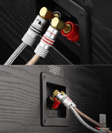 Навушникові роз'єми Nakamichi 24K позолота, 12-18 AWG, 4 мм, для динаміків, підсилювачів, Hi-Fi, AV Receiver, Stereo, домашній кінотеатр, аудіокабель, 4 шт. (2 пари)