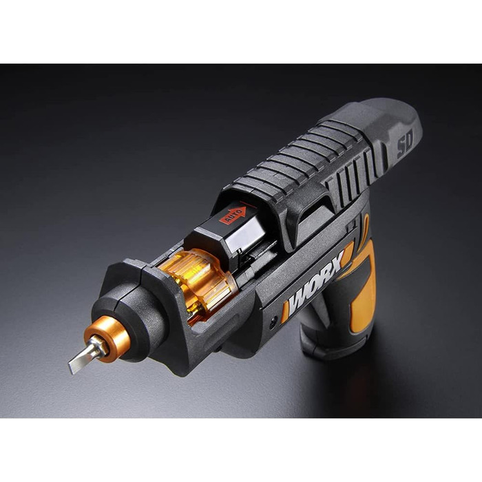 WORX WX121 акумуляторний ударний дриль-шуруповерт 12V – потужний безщітковий набір – 2-швидкісна коробка передач до 38Nm – легкий та компактний – холостий хід 0-450/0-1700 об/хв – з акумулятором, зарядним пристроєм та кейсом (з можливістю заміни патрона)