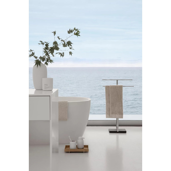 Підставка для рушників Blumus Menoto з матованої нержавіючої сталі, настільна, 2 рейки, срібна, 86x50x16 см