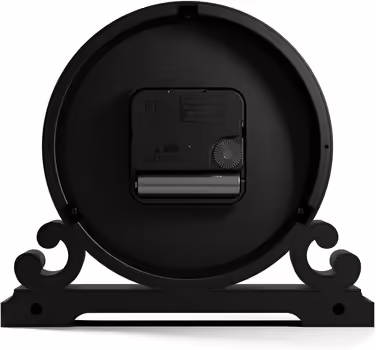JONES CLOCKS® Saloon Table Clock | Traditional Double Scroll Design | Green | Contemporary Classic Style for Desk, Table, Shelf, or Nightstand (Navy)