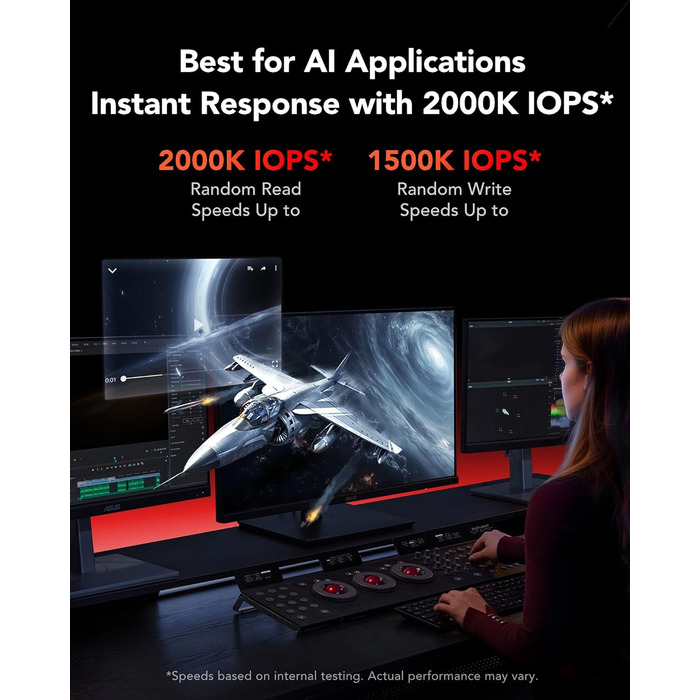 Lexar ARES PRO 1TB Gen5 NVMe M.2 SSD: PCIe 5.0, 14000 МБ/с для ПК, ноутбуків, PS5