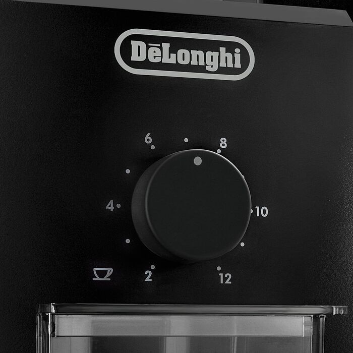 Кавомолка De'Longhi KG79 Professionelle: для 12 чашок, чорний пластиковий корпус