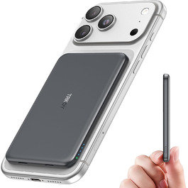 Powerbank TRKOY MagSafe 5000mAh з бездротовою зарядкою та USB-C, сірий колір, для iPhone 17/16/15/14/13/12