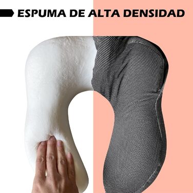 Подушка для шиї у подорожах з капюшоном та навушниками, віскоеластична подушка для шиї