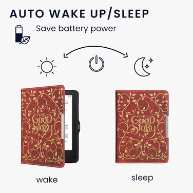 Чохол-книжка kwmobile для Tolino Vision 1/2/3/4 HD - Чохол для eReader з малюнком метеликів, рожевий, білий, жовтий, оранжевий, червоний