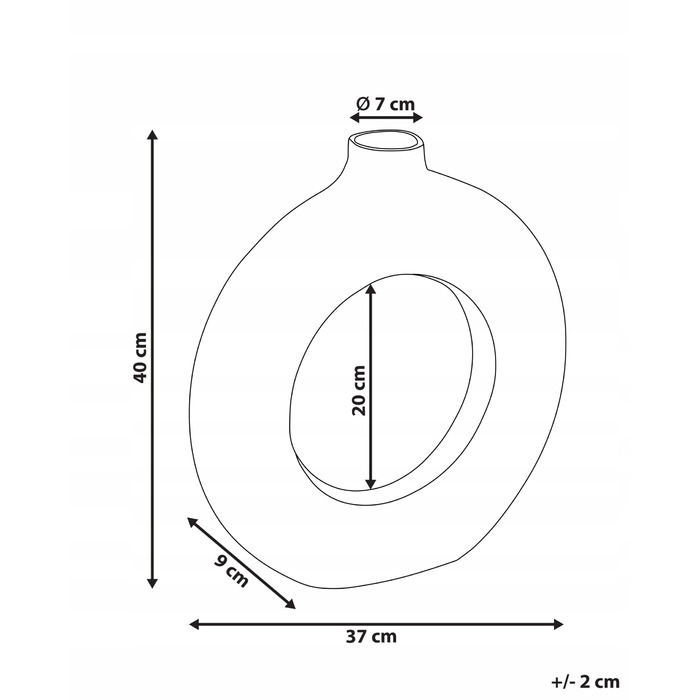 Декоративна ваза COMAL Metal, 40 см, золотиста