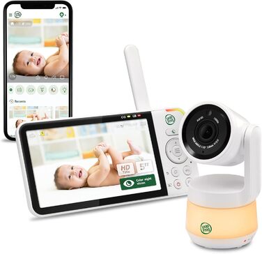 Відеоняня LeapFrog LF2513 без Wi-Fi з IPS екраном 2.8 дюйма, поворотна, з нічним баченням, датчиком температури, радіусом дії 300 метрів та тривалістю роботи батареї 12 годин