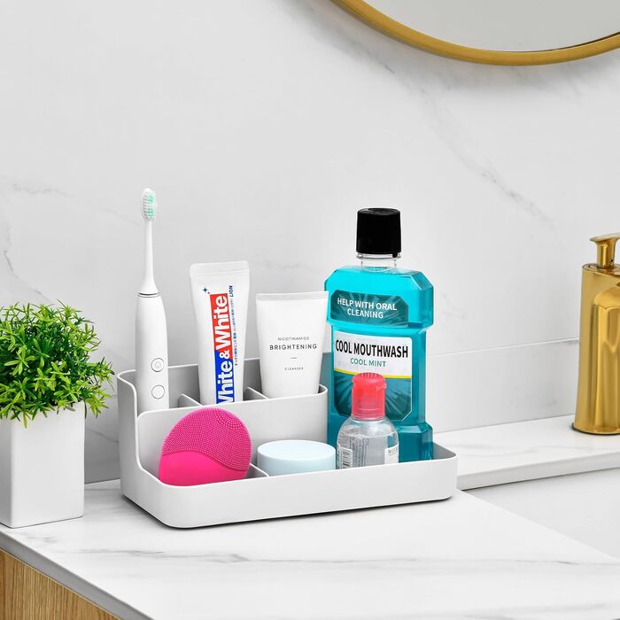 VITVITI Electric Toothbrush Holder, Grey Electric Toothbrush Toothbrush Holder for Bathroom, Plastic Toothbrush Caddy, Organizer Storage, Bathroom Toothbrush Toothpaste Holder