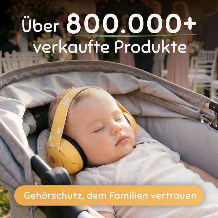 Schallwerk Mini+ (Dusty) - Навушники-захисники для малюків (жовті) - Шумоізоляційні навушники для дітей преміум-якості