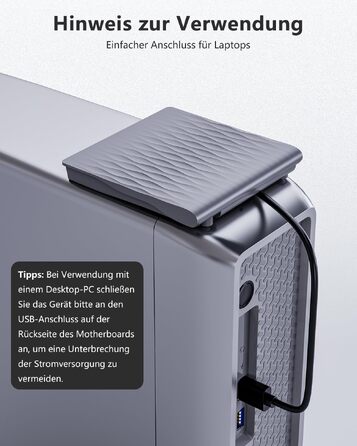 Зовнішній DVD/CD привід DANGZW USB 3.0 Type-C, портативний DVD-брунер та плеєр для ноутбука та ПК, сумісність з Windows, MacOS, Linux (сірий)