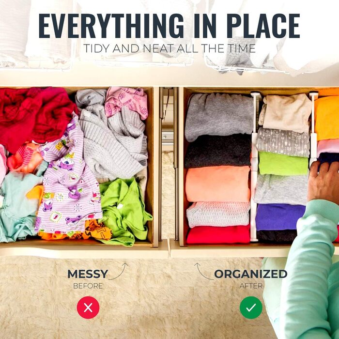 RAPTUROUS 4-Pack Drawer Dividers 