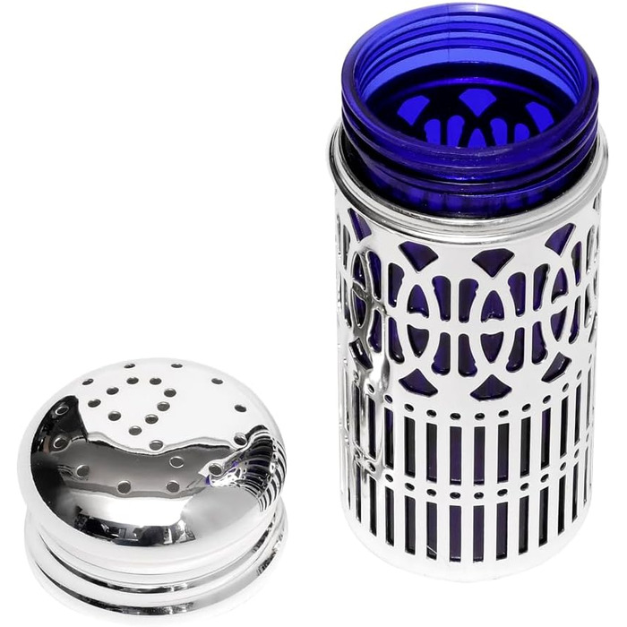 Silver Plated Salt and Pepper Shakers - Metal Spice Shakers - Fine Salt Shaker - Silver Shakers - 2 Piece Set (Variant 1: 7 x 2.5 cm (H x Ø))