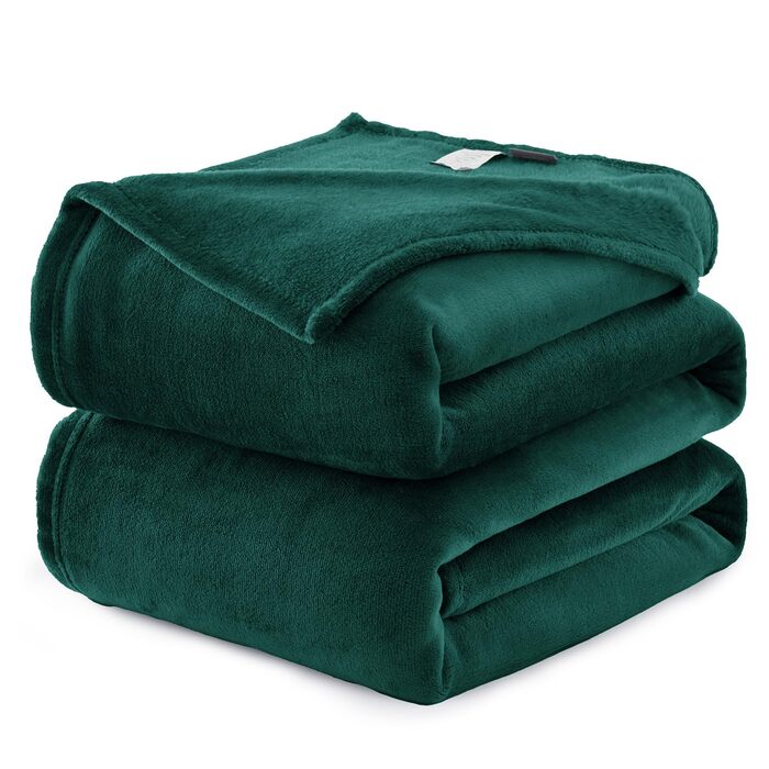 WAVVE Плед-ковдра пухнастий флісовий 150x200 см, 220x240 см, теплий, м'який, для дивана, зелений