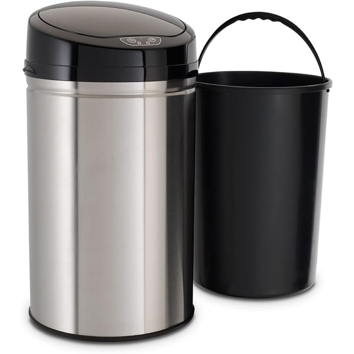 Сміттєвий бак Echtwerk з сенсором, 30л, нержавіюча сталь INOX Black, електричний, інфрачервоний датчик руху
