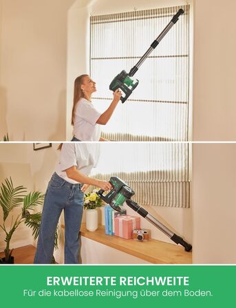 Бездротовий пилосос Vactidy Blitz V8: акумуляторний, 25KPa, 35 хв роботи, для твердих підлог, видаляє шерсть тварин, зелений