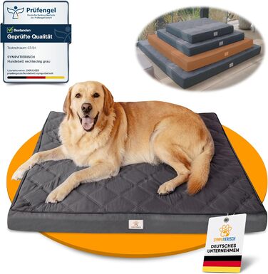Orthopedic Dog Bed [Waterproof] - Your furry friend's new favorite dog mat, Non-slip dog cushion, dog basket, dog bed, washable cover | Small to large dogs | 110x100x9 cm
