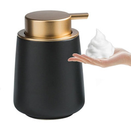 Дозатор для мила XUDREZ, керамічний, 380 мл, для кухні, чорний. Підходить для мила, шампуню, гелю для душу.