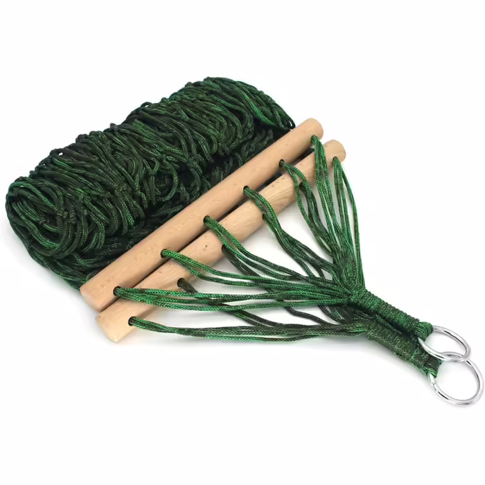 FOLODA Nylon Rope Nets Hammock Outdoor Sport Camping Hammock Portable Travel Hammock Swing Hanging Bed Easy Installation