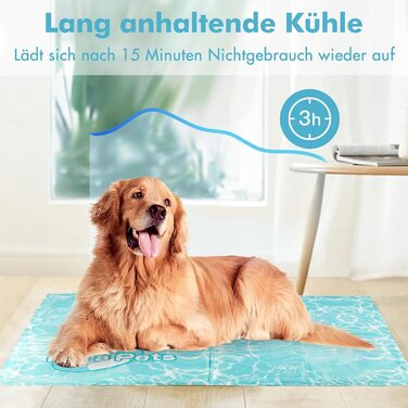 Pawtasy Cooling Mat for Dogs and Cats, Cooling Pad for Dogs, Non-Toxic Gel Cooling Cushion, Self-Cooling Dog Cooling Mat for Pets, Cooling Dog Mat - M (120 x 80 cm)