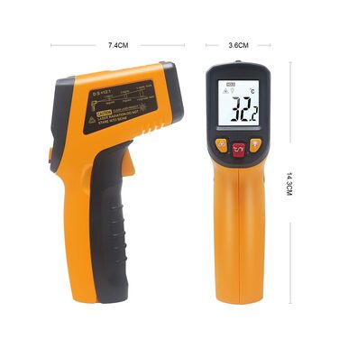 Інфрачервоний термометр KETOTEK - безконтактний вимірювач температури, -50°C до 600°C, для приготування їжі та барбекю