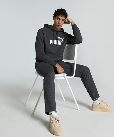 Чоловічий худі Puma ESS No. 1 Logo з капюшоном, темно-сірий меланж, розмір XXL