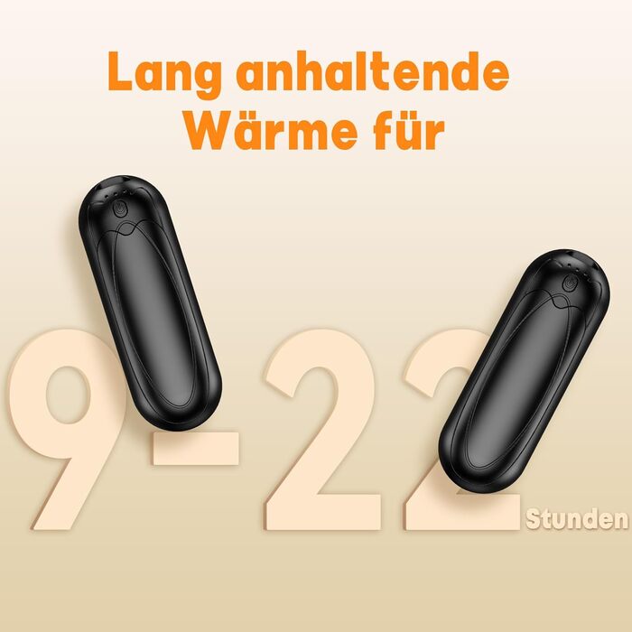 Електричні грілки для рук 2 шт. 7000mAh з 3 рівнями нагріву, портативні, магнітні, чорні - ідеальний зимовий подарунок для жінок та чоловіків