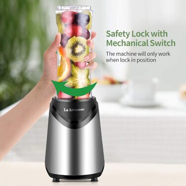 Блендер La Rêveuse Mix&Go Standmixer: компактний, електричний, рожевий, з 2 пляшками 550 мл