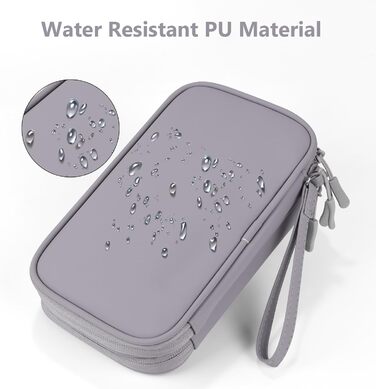 Органайзер для подорожей DDgro Elektronik, водонепроникна сумка для аксесуарів, сірий, поліуретан, середній розмір M