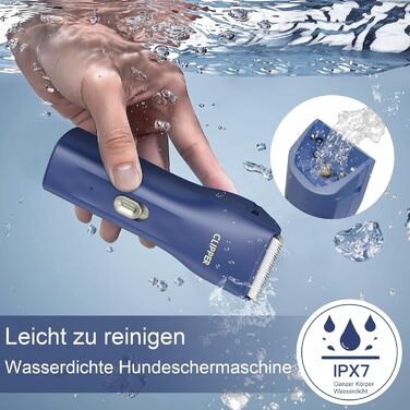 Професійна машинка для стрижки собак з густим хутром, бездротовий набір для грумінгу котів та собак, акумуляторна машинка для стрижки собак, котів, кроликів, блакитна