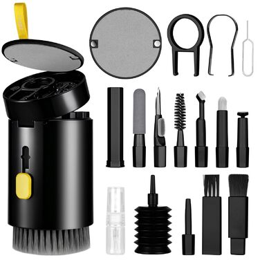 Набір для чищення техніки 20 в 1: клавіатура, навушники, монітор, камера (чорний)