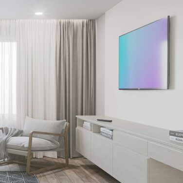 Hama TV Wall Mount Bracket (37-90 inch TVs, up to 100kg, VESA 800x400) - Fixed Black TV Wall Mount with Low Profile, Includes Fischer Anchors & Instructions