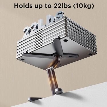 Підставка для ноутбука FoldWise X - алюмінієва, 360° обертання, складна, регульована висота та кут нахилу - стабільна та портативна підставка для ноутбука, MacBook та комп'ютера 11-18 дюймів, сіра