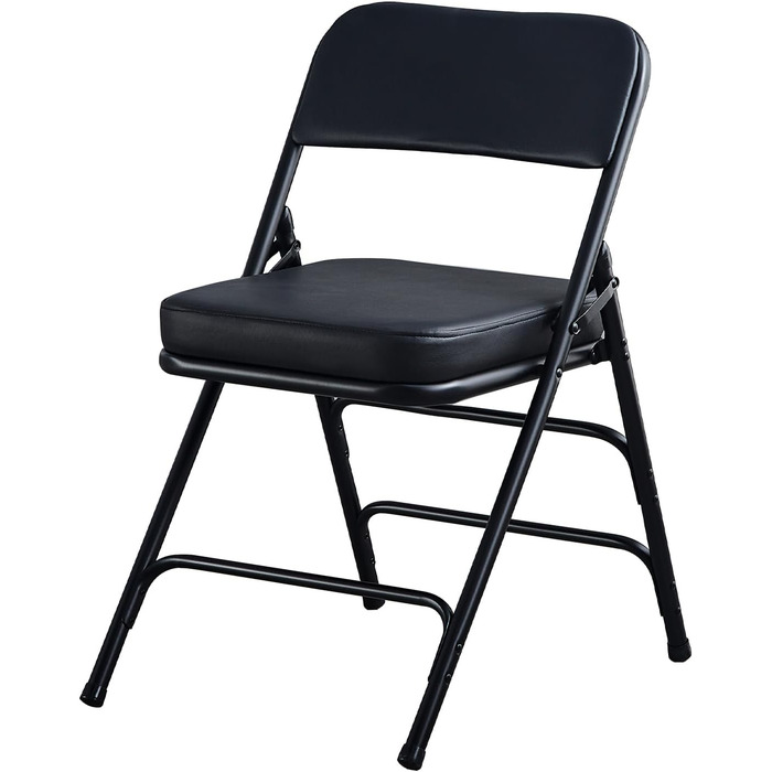 KAIHAOWIN Extra Thick Padded Folding Chair, Folding Chair with Super Soft Cushion, Comfortable Folding Chair for Living Room, Dining Room and Office, Brown 1×brown (1×black)