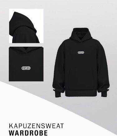 Худі JAKO Wardrobe унісекс Heavy Cotton — прогунковий світшот з капюшоном, щільна бавовна 400 г/м², чорний, розмір XL