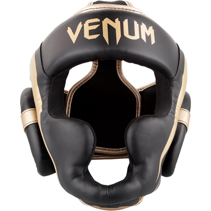 Захист голови Venum Elite чорного та золотого кольорів