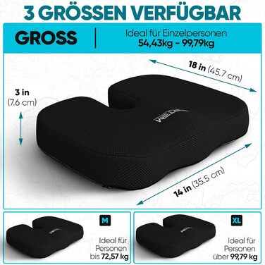 Крісло-подушка FORTEM: м'який, антиковзний наповнювач Memory Foam, сірий дихаючий чохол, для офісного, ігрового та автомобільного крісла