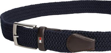 Чоловічий шкіряний ремінь Tommy Hilfiger New Adan Belt 3.5, 115 см, блакитний (Sky Captain)