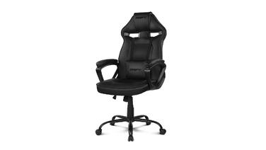 Ігрове крісло DRIFT GAMING DR50 (DR50BL) професійне, регулювання висоти, гойдальний механізм, м'які підлокітники, штучна шкіра, чорне, 67x122-131x67 см
