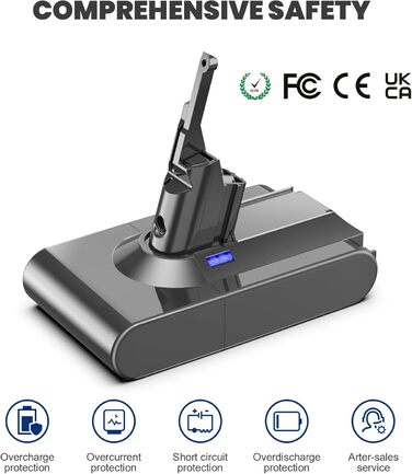 Замінний акумулятор Dyson 6000mAh для пилососів DC58, DC62, DC59, DC61, DC72, DC74, SV03, SV05, SV06, SV07, SV09 (6.0 Ah, V8)