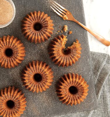 Форма для випічки Bundtlette Pan Nordic Ware, алюміній, золотий, 38 x 22.2 см