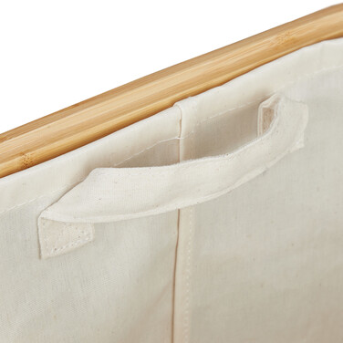 Relaxdays Bamboo Laundry Basket