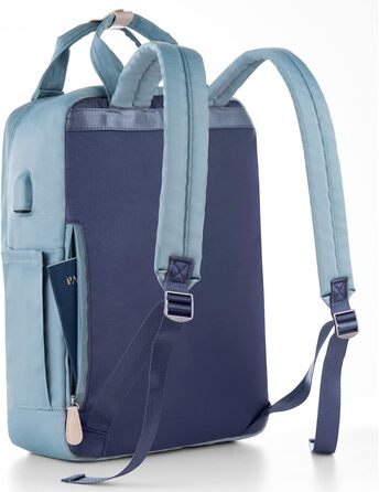 Жіночий рюкзак YAMTION для підлітка, 15.6 дюймів, з відділенням для ноутбука та USB-портом, для школи, університету, подорожей, роботи, офісу, бежевий