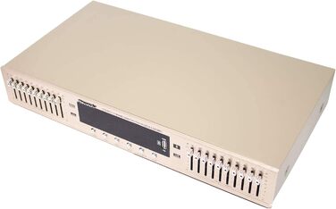 Цифровий HIFI еквалайзер Toplionace EQ898 220В з Bluetooth, USB, стерео підсилювач, 10-смуговий, золотий, для дому та сцени