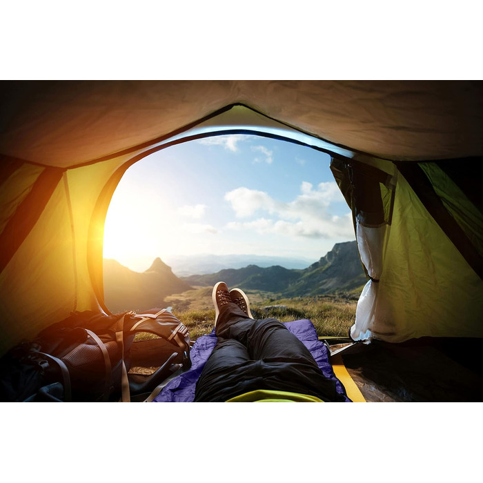 Montoza Sleeping Bag - Ultralight 170g Blue Red Green - Silk and Cotton Inner Liner - Lightweight, Thin, Warm Travel Sleeping Bag