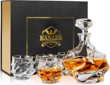 Набір скляної посуди Kanars: віскі, коньяк, мартіні (5 шт.)
