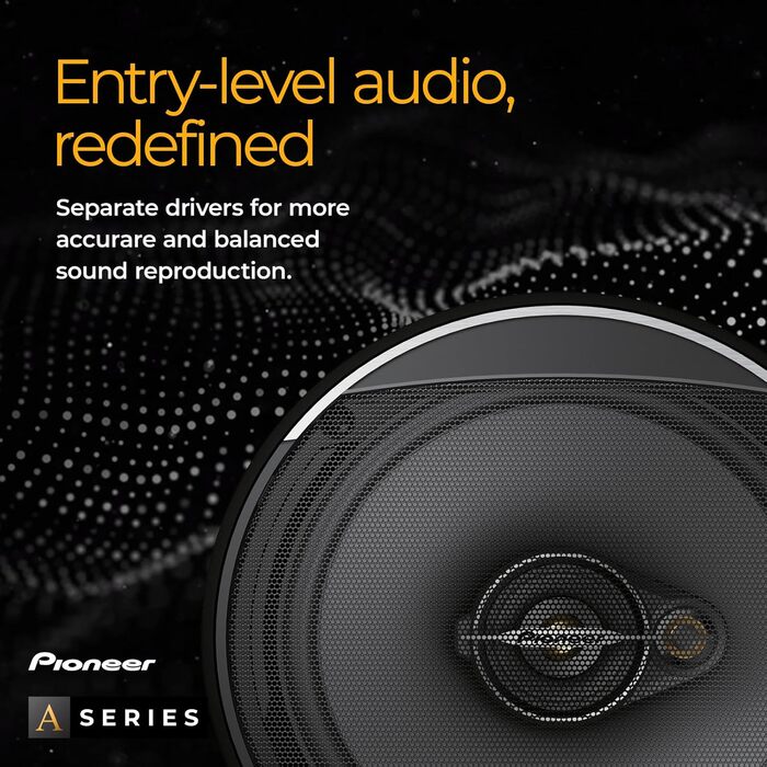 Автомобільна акустика Pioneer TS-A6881F 6x8 дюймів, 4-смугові коаксіальні динаміки, комплект 2 шт., потужність 350 Вт, 80 Вт RMS, потужний звук, високий ККД, монтаж 62 мм, виріз 133x191 мм
