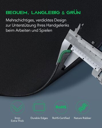 Чорний ігровий килимок Black Shark Gaming Manta P3 XL (900x400 мм) - вологостійкий, з антиковзною основою